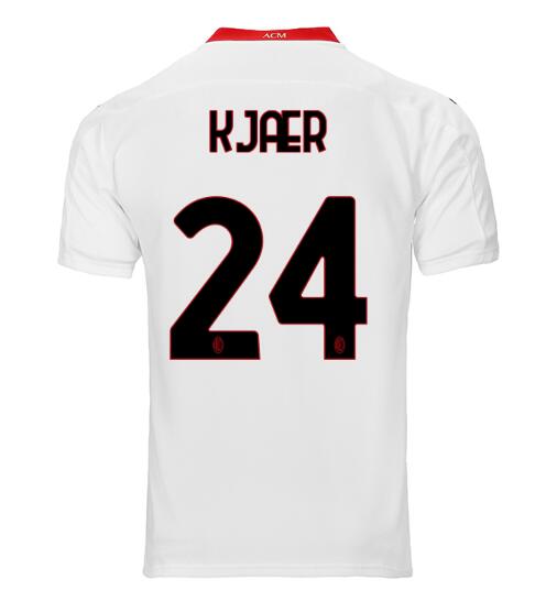 AC Milan Away Kit Soccer Jersey KJÆR #24 2020/21